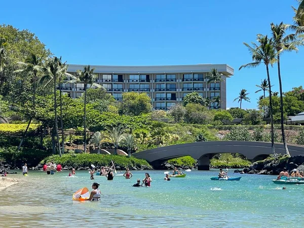 Waikoloa Agosto Hilton Waikoloa Village Resort Sulla Big Island Alle — Foto Stock