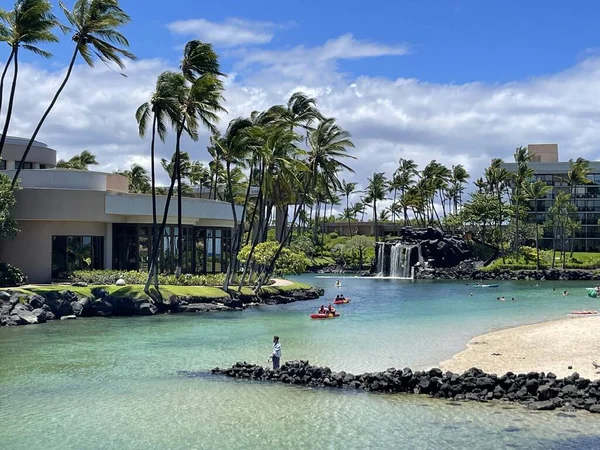 Waikoloa Agosto Hilton Waikoloa Village Resort Sulla Big Island Alle — Foto Stock