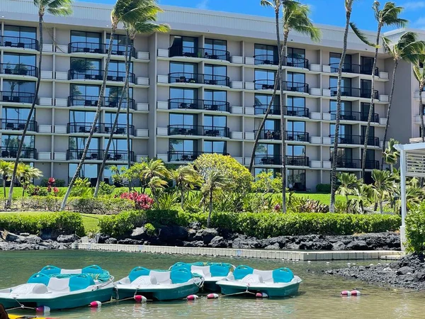 Waikoloa Agosto Attività Acquatiche Presso Hilton Waikoloa Village Resort Sulla — Foto Stock