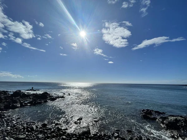 夏威夷大岛威梅亚的Mahukona海滩公园的日落 — 图库照片