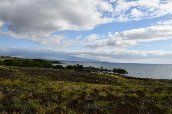 Вид Puukohola Heiau National Historic Site Waimea Big Island Hawaii — стокове фото