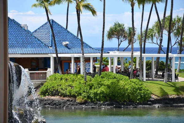 Waikoloa Aug Hawaii Deki Hilton Waikoloa Village Resort Lagoon Grill — Stok fotoğraf
