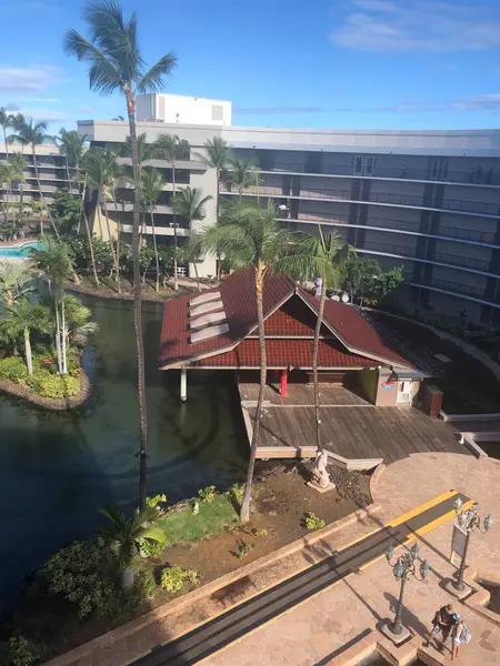 Waikoloa Aug Hilton Waikoloa Village Resort Великому Острові Гаваях Видно — стокове фото