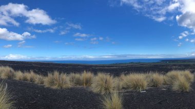 Hawaii 'deki Büyük Ada' dan Pasifik Okyanusu manzarası