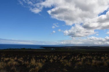 Hawaii 'deki Büyük Ada' dan Pasifik Okyanusu manzarası