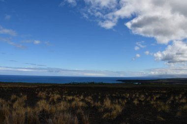 Hawaii 'deki Büyük Ada' dan Pasifik Okyanusu manzarası