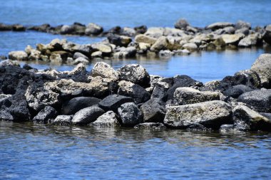 Hawaii 'deki Büyük Ada' da Kailua-Kona 'da Honokohau Sahili