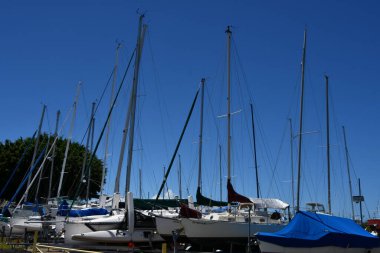 KAILUA KONA, HI - AUG 23: Honokohau Small Boat Harbor at Kailua Kona on the Big Island in Hawaii, as seen on Aug 23, 2021.
