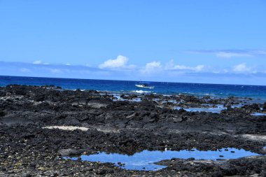 Hawaii 'deki Büyük Ada' daki Kailua-Kona 'daki Kaloko-Honokohau Ulusal Tarihi Parkı' nda balık tutma göletleri