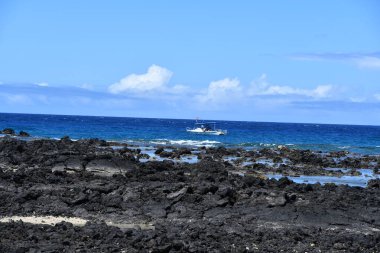 Hawaii 'deki Büyük Ada' daki Kailua-Kona 'daki Kaloko-Honokohau Ulusal Tarihi Parkı' nda balık tutma göletleri
