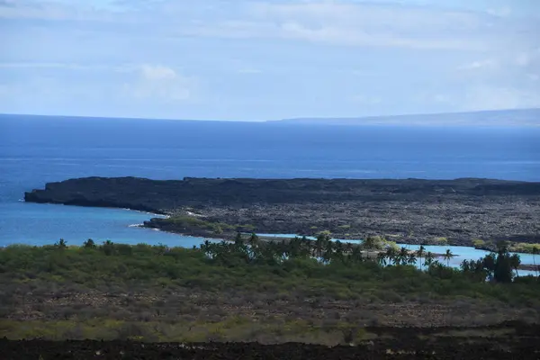 Hawaii 'deki Büyük Ada' dan Pasifik Okyanusu manzarası