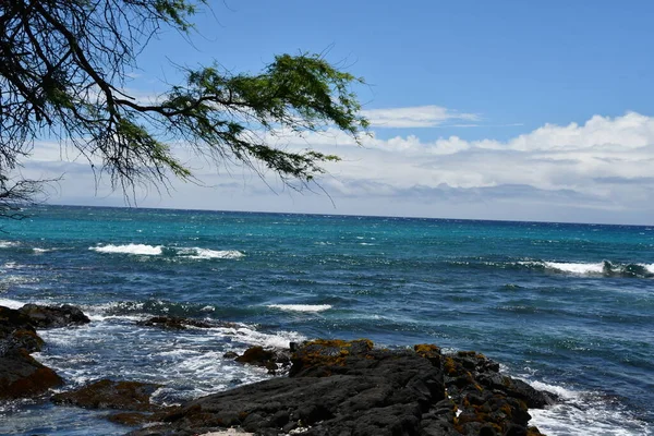 Uitzicht Stille Oceaan Vanaf Het Grote Eiland Hawaï — Stockfoto