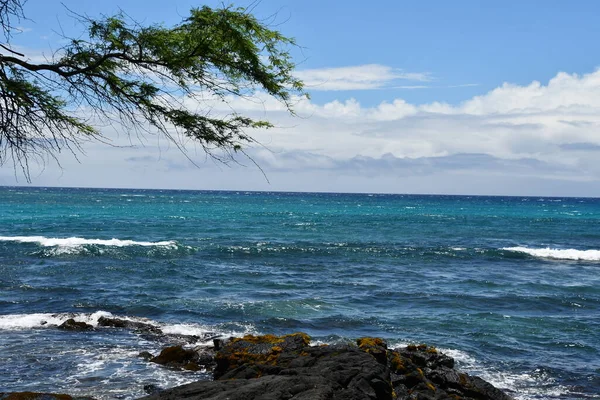 Vista Del Océano Pacífico Desde Isla Grande Hawai —  Fotos de Stock