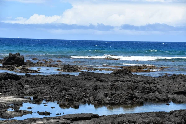 Estanques Pesca Parque Histórico Nacional Kaloko Honokohau Kailua Kona Isla — Foto de Stock