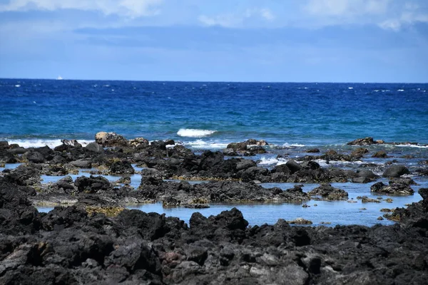 Fiskedammar Vid Kaloko Honokohau Nationalhistoriska Park Vid Kailua Kona Stora — Stockfoto
