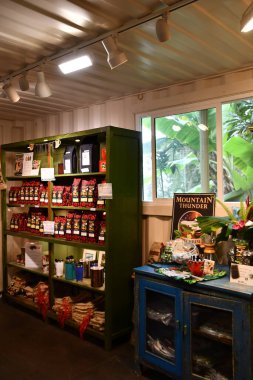 KAILUA-KONA HI - AUG 23: Mountain Thunder Coffee Plantation in Kailua Kona, Hawaii, as seen on Aug 23, 2021.