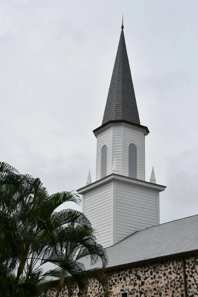 Kailua Kona Aug Εκκλησία Mokuaikaua Στην Kailua Kona Στο Μεγάλο — Φωτογραφία Αρχείου