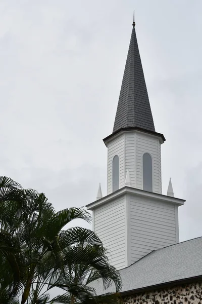 Kailua Kona Aug Kailua Kona Daki Mokuaikaua Kilisesi Hawaii Deki — Stok fotoğraf