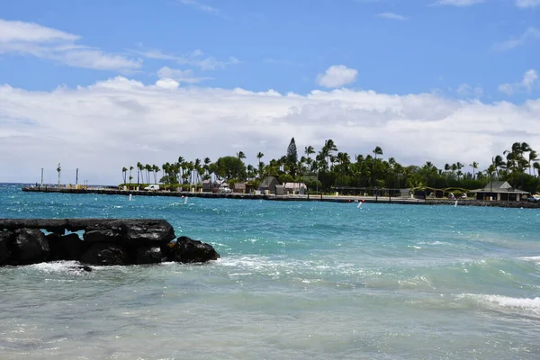 Playa Niumalu Bahía Kailua Kailua Kona Isla Grande Hawaii — Foto de Stock