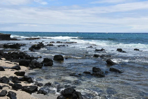 Niumalu Beach Bij Kailua Bay Bij Kailua Kona Het Big — Stockfoto