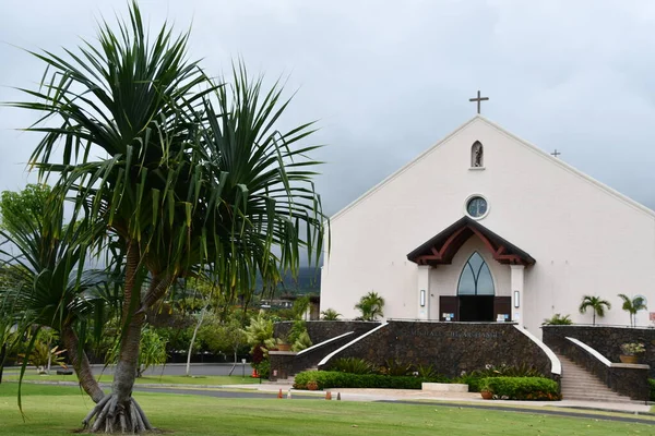 Kailua Kona Aug Άγιος Μιχαήλ Εκκλησία Του Αρχαγγέλου Στην Καϊλούα — Φωτογραφία Αρχείου