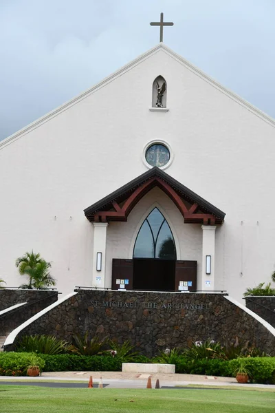 Kailua_Kona Aug Michael Archangel Church Kailua Kona Big Island Hawaii — Stock Photo, Image