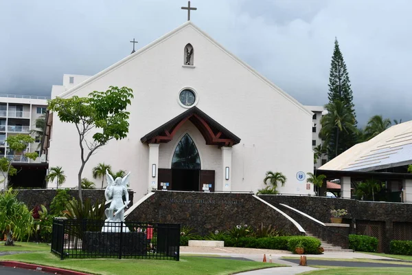 Kailua_Kona Aug Michael Archangel Church Kailua Kona Big Island Hawaii — Stock Photo, Image
