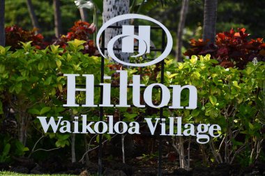 WAIKOLOA, HI - 23 AUG Hawaii 'deki Hilton Waikoloa Village Resort, 23 Ağustos 2021' de görüldüğü gibi.