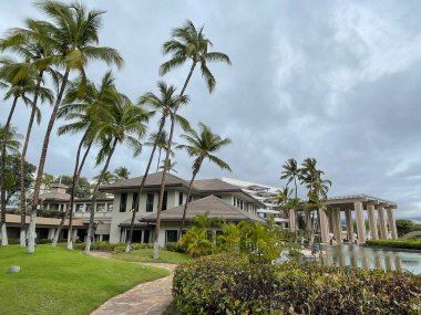 WAIKOLOA, HI - 23 AUG Hawaii 'deki Hilton Waikoloa Village Resort, 23 Ağustos 2021' de görüldüğü gibi.