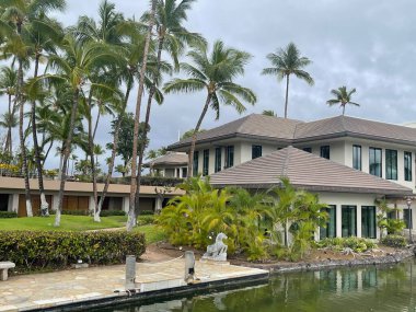 WAIKOLOA, HI - 23 AUG Hawaii 'deki Hilton Waikoloa Village Resort, 23 Ağustos 2021' de görüldüğü gibi.