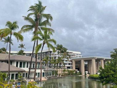 WAIKOLOA, HI - 23 AUG Hawaii 'deki Hilton Waikoloa Village Resort, 23 Ağustos 2021' de görüldüğü gibi.