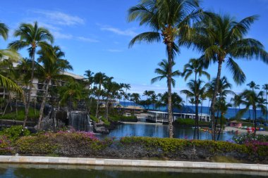 WAIKOLOA, HI - 23 AUG Hawaii 'deki Hilton Waikoloa Village Resort, 23 Ağustos 2021' de görüldüğü gibi.