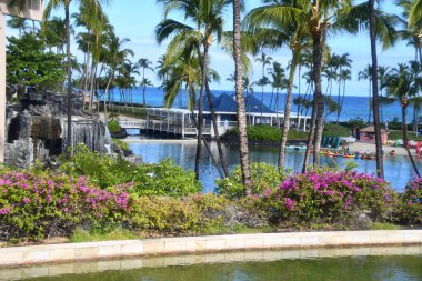 WAIKOLOA, HI - 23 AUG Hawaii 'deki Hilton Waikoloa Village Resort, 23 Ağustos 2021' de görüldüğü gibi.