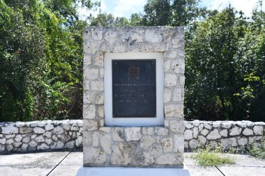 Queens Monument on the North Side of Grand Cayman in the Cayman Islands