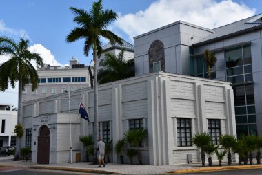GEORGE TOWN, CAYMAN Adaları - 22 Şubat 2022 'de Cayman Adaları' ndaki George Town Halk Kütüphanesi.
