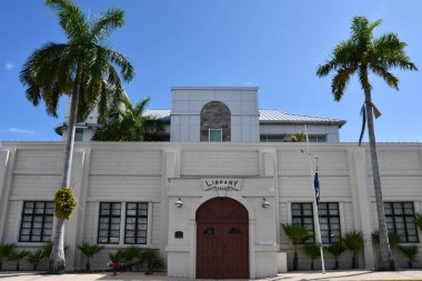 GEORGE TOWN, CAYMAN Adaları - 22 Şubat 2022 'de Cayman Adaları' ndaki George Town Halk Kütüphanesi.