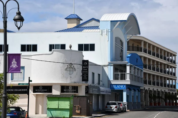 George Town Grand Cayman Feb Śródmieście Restauracji Kawiarni Sklepów George — Zdjęcie stockowe
