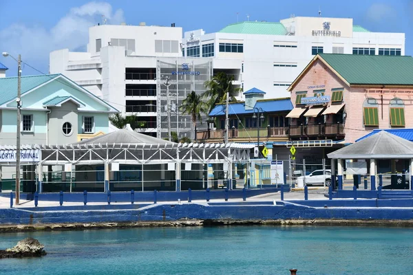 George Town Grand Cayman Feb Binnenstad Restaurants Cafés Winkels George — Stockfoto