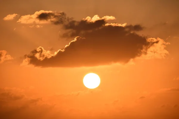 Pohled Západ Slunce Seven Mile Beach Kajmanských Ostrovech — Stock fotografie