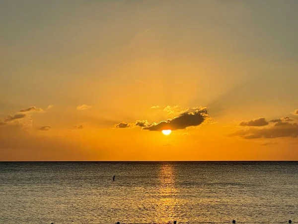 Sunset View Seven Mile Beach Grand Cayman Cayman Islands — Stock Photo, Image