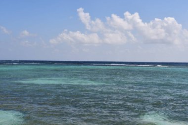 Cayman Adaları 'ndaki Grand Cayman' daki Spotts Halk Plajı 'ndan görüntü