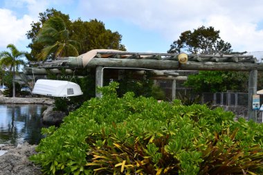 WEST BAY, CAYMAN ISLANDS - FEB 24: Cayman Turtle Centre in West Bay on the Cayman Islands, as seen on Feb 24, 2022.