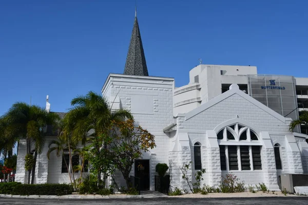 George Town Grand Cayman Feb Elmslie Memorial United Church Downtown — Stock fotografie