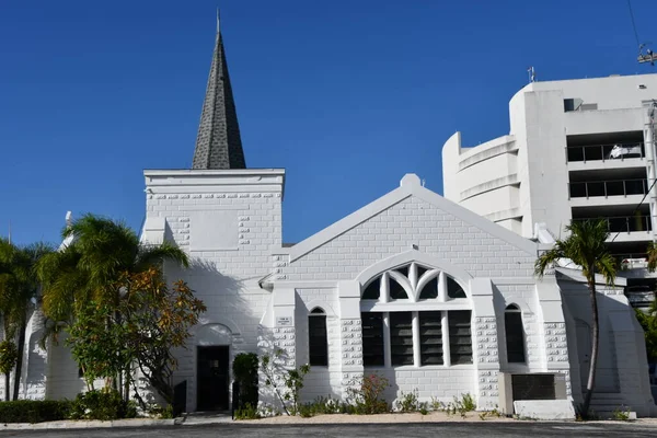 George Town Grand Cayman Feb Elmslie Memorial United Church Downtown — Stock Photo, Image