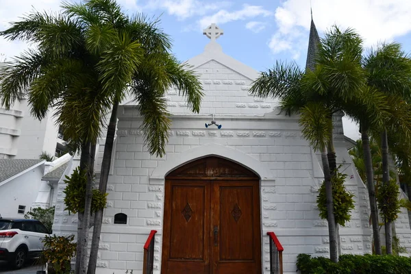 George Town Grand Cayman Feb Elmslie Memorial United Church Downtown — Stock Photo, Image