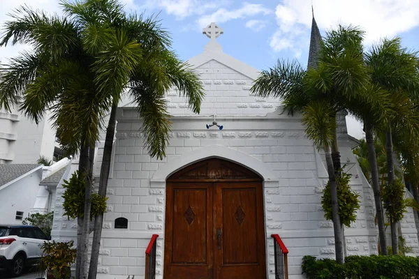 George Town Grand Cayman Feb Elmslie Memorial United Church Downtown — Stock Photo, Image