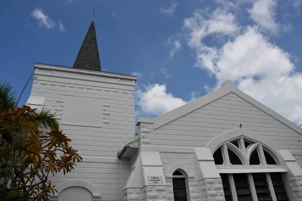 George Town Grand Cayman Feb Iglesia Elmslie Memorial United Centro —  Fotos de Stock