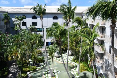 GRAND CAYMAN, CAYMAN Adaları - 25 Şubat 2022 Grand Cayman Marriott Beach Resort Grand Cayman, Cayman Adaları 'nda görüldüğü gibi.