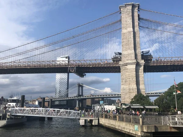 New York 1Er Août Brooklyn Bridge New York 1Er Août — Photo