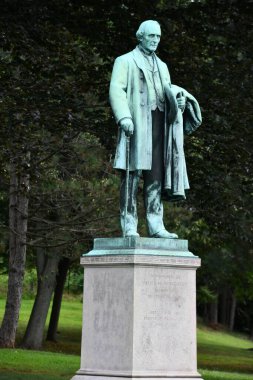 14 Ağustos 2021 'de Bridgeport, Connecticut' ta James W. Beardsley Heykeli 'nde görüldü..